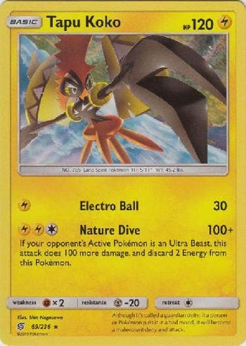 Carta Tapu Koko (69/236) do set Sintonia Mental — Pokémon TCG | Bynx