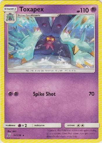 Carta Toxapex (97/236) do set Sintonia Mental — Pokémon TCG | Bynx