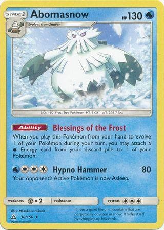 Carta Abomasnow (38/156) do set Ultraprisma — Pokémon TCG | Bynx