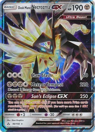 Carta Dusk Mane Necrozma-GX (90/156) do set Ultraprisma — Pokémon TCG | Bynx