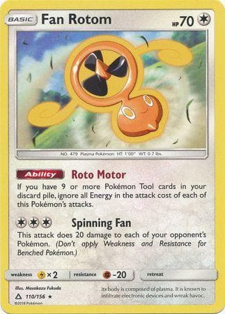 Carta Fan Rotom (110/156) do set Ultraprisma — Pokémon TCG | Bynx