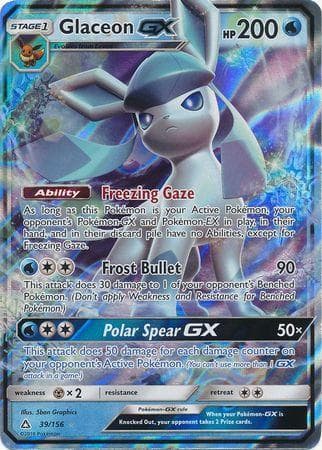 Carta Glaceon-GX (39/156) do set Ultraprisma — Pokémon TCG | Bynx