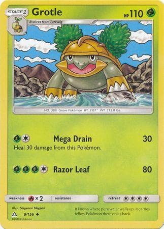 Carta Grotle (8/156) do set Ultraprisma — Pokémon TCG | Bynx