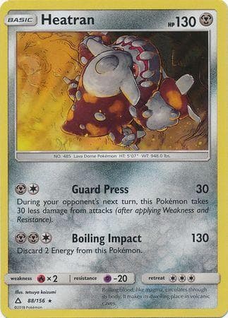 Carta Heatran (88/156) do set Ultraprisma — Pokémon TCG | Bynx