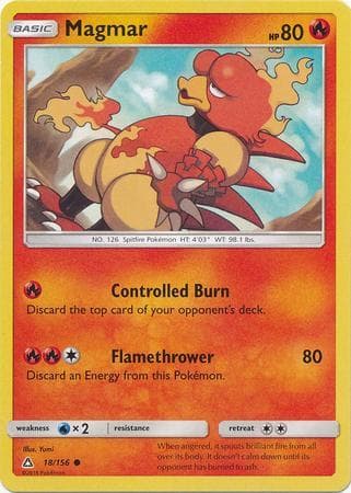 Carta Magmar (18/156) do set Ultraprisma — Pokémon TCG | Bynx