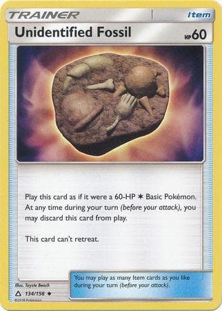 Carta Unidentified Fossil (134/156) do set Ultraprisma — Pokémon TCG | Bynx