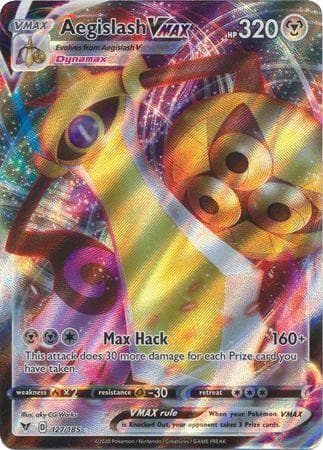 Carta Aegislash-VMAX (127/185) do set Voltagem Vívida — Pokémon TCG | Bynx