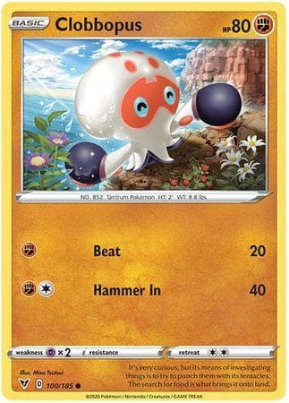 Carta Clobbopus (100/185) do set Voltagem Vívida — Pokémon TCG | Bynx