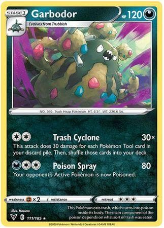 Carta Garbodor (111/185) do set Voltagem Vívida — Pokémon TCG | Bynx