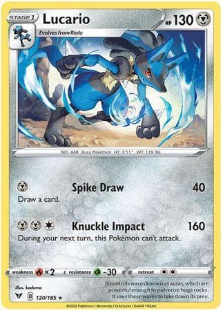 Carta Lucario (120/185) do set Voltagem Vívida — Pokémon TCG | Bynx