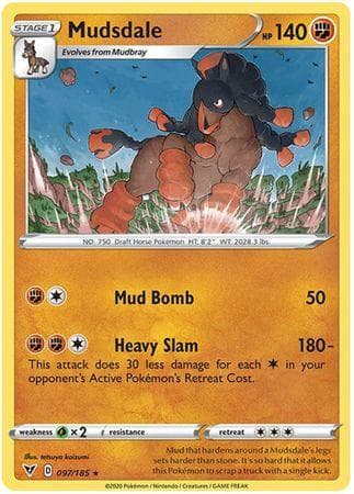 Carta Mudsdale (97/185) do set Voltagem Vívida — Pokémon TCG | Bynx
