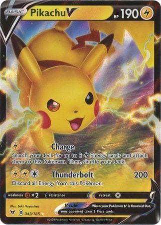 Carta Pikachu-V (43/185) do set Voltagem Vívida — Pokémon TCG | Bynx