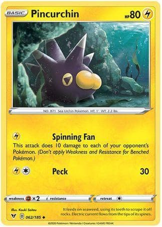 Carta Pincurchin (62/185) do set Voltagem Vívida — Pokémon TCG | Bynx