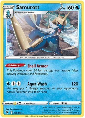 Carta Samurott (35/185) do set Voltagem Vívida — Pokémon TCG | Bynx