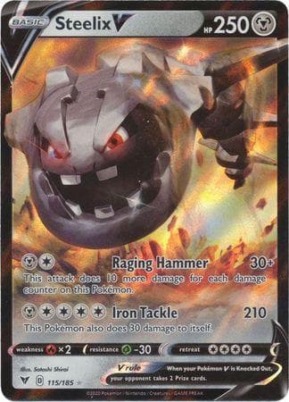 Carta Steelix-V (115/185) do set Voltagem Vívida — Pokémon TCG | Bynx