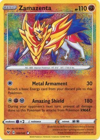 Carta Zamazenta (102/185) do set Voltagem Vívida — Pokémon TCG | Bynx