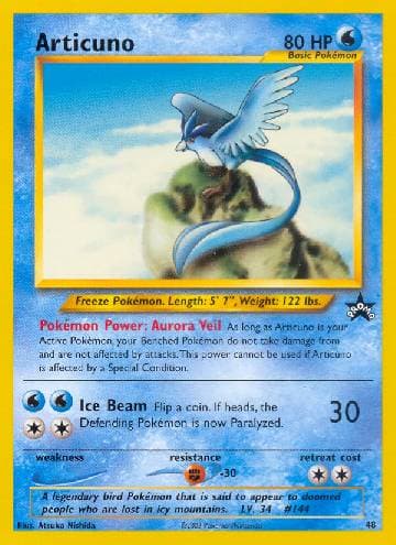 Carta Articuno (48/53) do set Wizards Black Star Promos — Pokémon TCG | Bynx