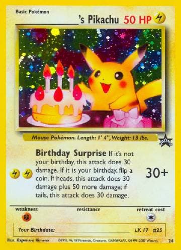 Birthday Pikachu (24/53) — Wizards Black Star Promos