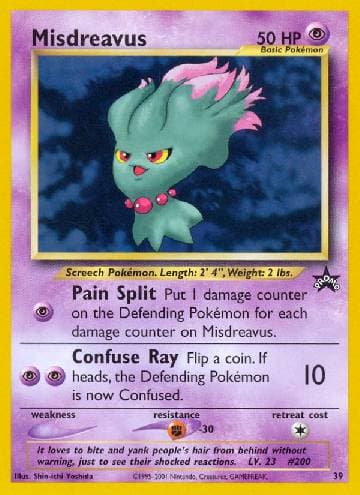 Carta Misdreavus (39/53) do set Wizards Black Star Promos — Pokémon TCG | Bynx