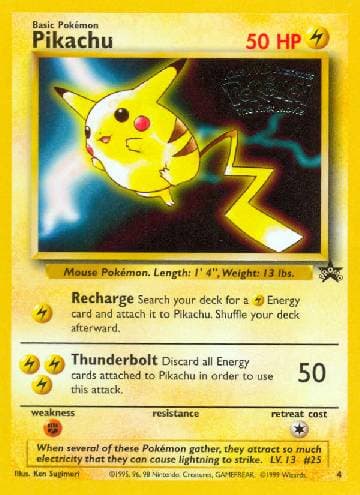 Carta Pikachu (4/53) do set Wizards Black Star Promos — Pokémon TCG | Bynx