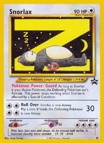 Carta Snorlax (49/53) do set Wizards Black Star Promos — Pokémon TCG | Bynx