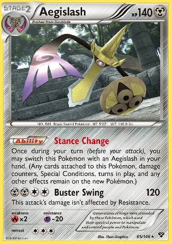 Carta Aegislash (85/146) do set XY — Pokémon TCG | Bynx