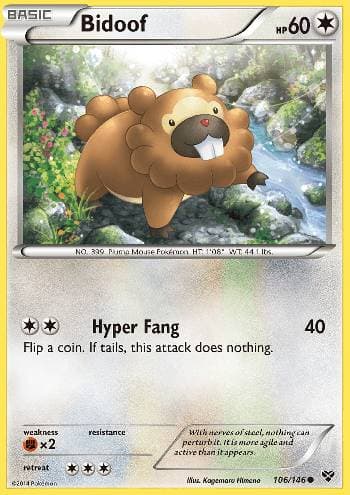 Carta Bidoof (106/146) do set XY — Pokémon TCG | Bynx