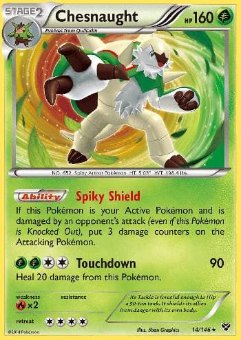 Carta Chesnaught (14/146) do set XY — Pokémon TCG | Bynx