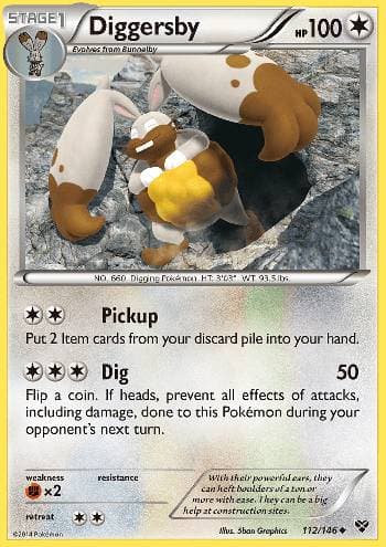 Carta Diggersby (112/146) do set XY — Pokémon TCG | Bynx
