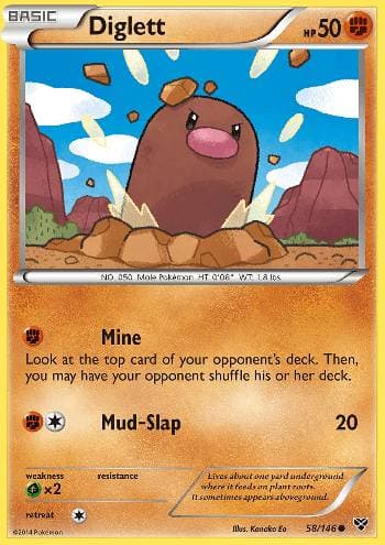 Carta Diglett (58/146) do set XY — Pokémon TCG | Bynx