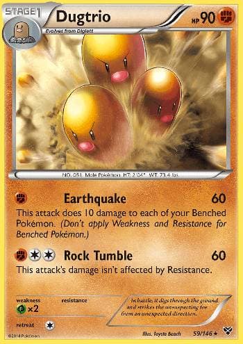 Carta Dugtrio (59/146) do set XY — Pokémon TCG | Bynx