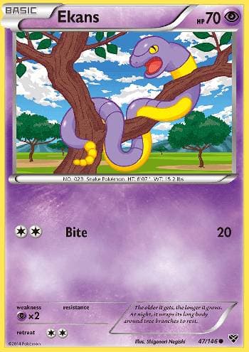 Carta Ekans (47/146) do set XY — Pokémon TCG | Bynx
