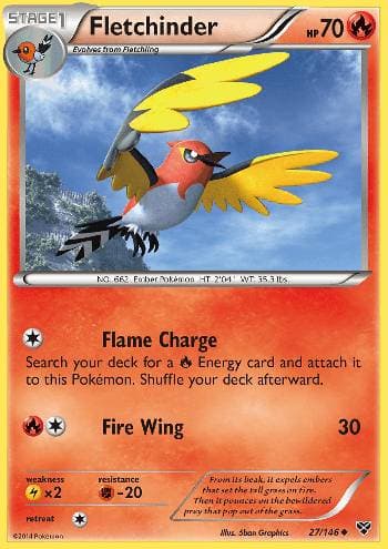 Carta Fletchinder (27/146) do set XY — Pokémon TCG | Bynx