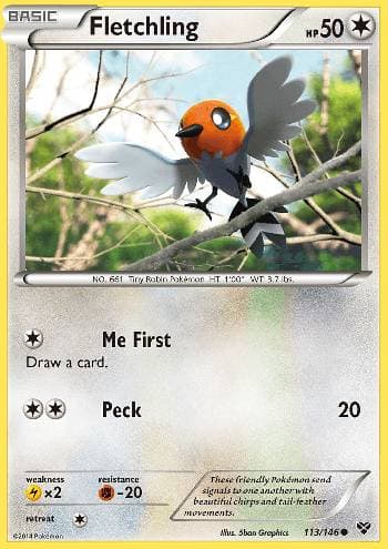 Carta Fletchling (113/146) do set XY — Pokémon TCG | Bynx