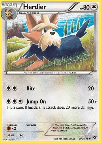 Carta Herdier (109/146) do set XY — Pokémon TCG | Bynx