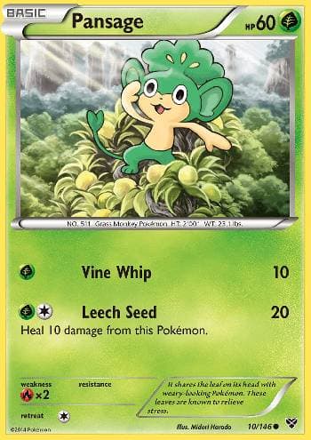 Carta Pansage (10/146) do set XY — Pokémon TCG | Bynx