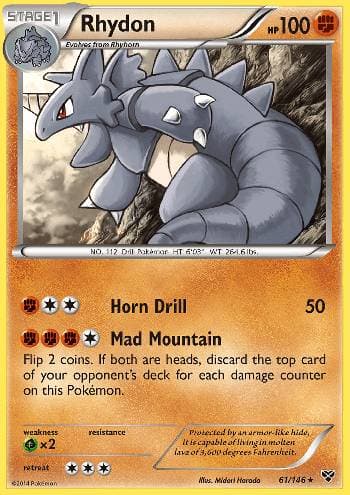 Carta Rhydon (61/146) do set XY — Pokémon TCG | Bynx