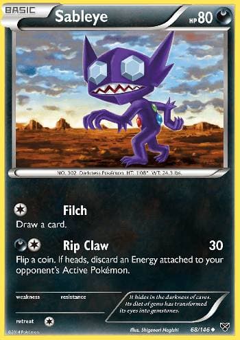 Carta Sableye (68/146) do set XY — Pokémon TCG | Bynx