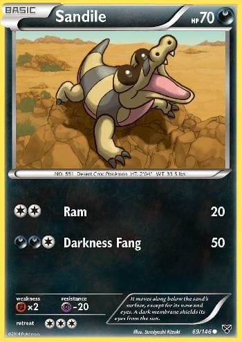 Carta Sandile (69/146) do set XY — Pokémon TCG | Bynx