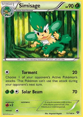 Carta Simisage (11/146) do set XY — Pokémon TCG | Bynx