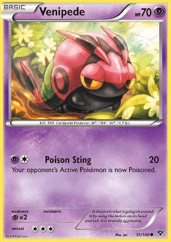 Carta Venipede (51/146) do set XY — Pokémon TCG | Bynx