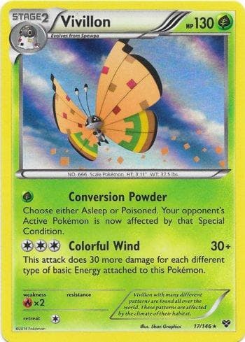 Carta Vivillon (High Plains) (17b/146) do set XY — Pokémon TCG | Bynx
