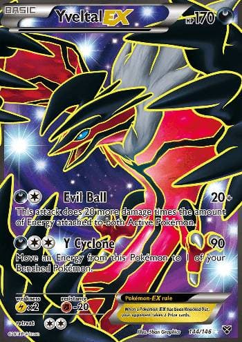 Carta Yveltal-EX (144/146) do set XY — Pokémon TCG | Bynx