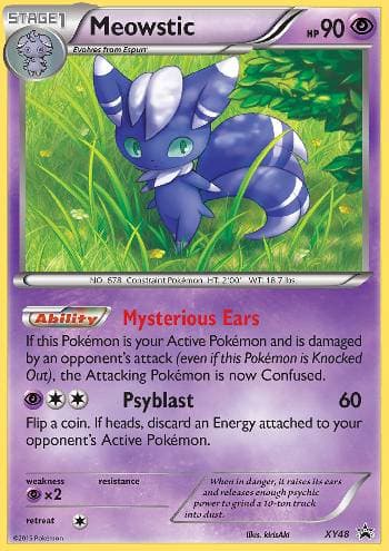 Carta Meowstic do set XY Promos — Pokémon TCG | Bynx