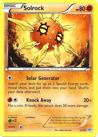 Carta Solrock (Blue Symbol) (12/30) do set XY Trainer Kit: Latias and Latios — Pokémon TCG | Bynx