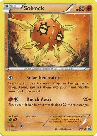 Carta Solrock (Blue Symbol) (26/30) do set XY Trainer Kit: Latias and Latios — Pokémon TCG | Bynx