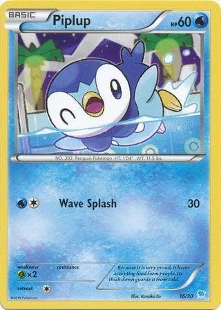 Carta Piplup (16/30) do set XY Trainer Kit: Pikachu Libre and Suicune — Pokémon TCG | Bynx