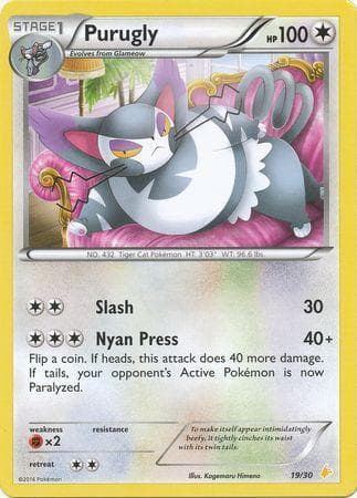 Purugly (19/30) — XY Trainer Kit: Pikachu Libre and Suicune