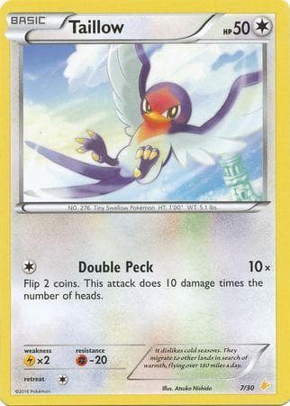 Taillow (7/30) — XY Trainer Kit: Pikachu Libre and Suicune