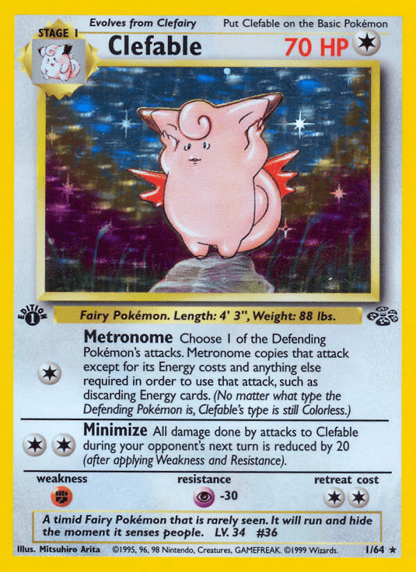 Carta Clefable 1/64 do set Jungle — Pokémon TCG | Bynx